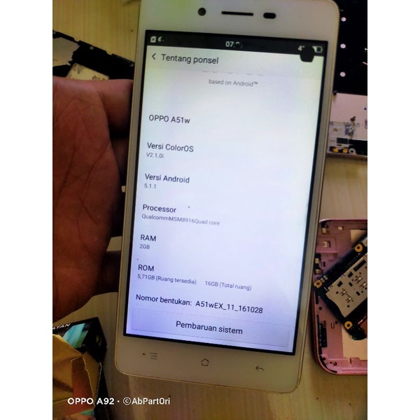 mesin oppo miror 5 a51w