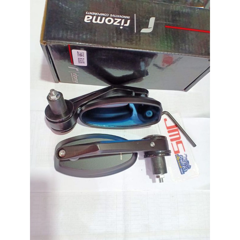 kaca spion jalu spion ujung stir jalu rizoma oval Honda Yamaha Suzuki kawasaki