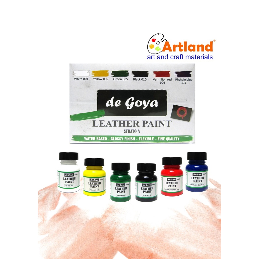 

Cat Kulit Sepatu & Tas De Goya Leather paint isi 6 x 30ml