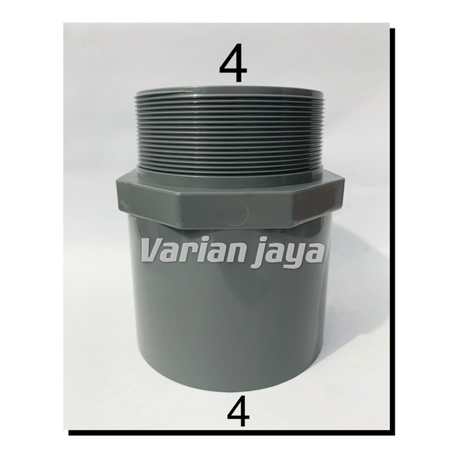 Sok drat luar 4 inch Sok Drat 4” Sdl 4 inci