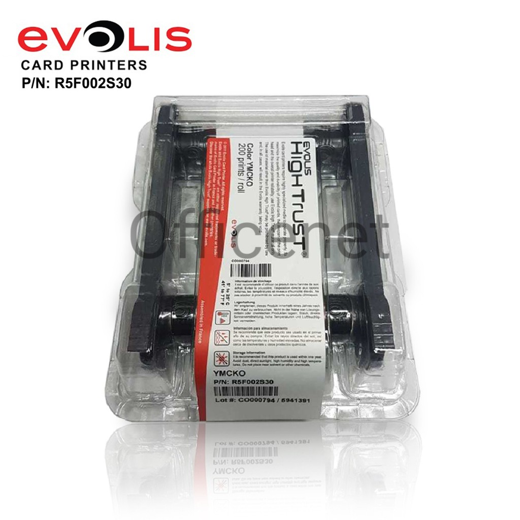 Evolis High Trust Ribbon Color YMCKO 200 prints s30