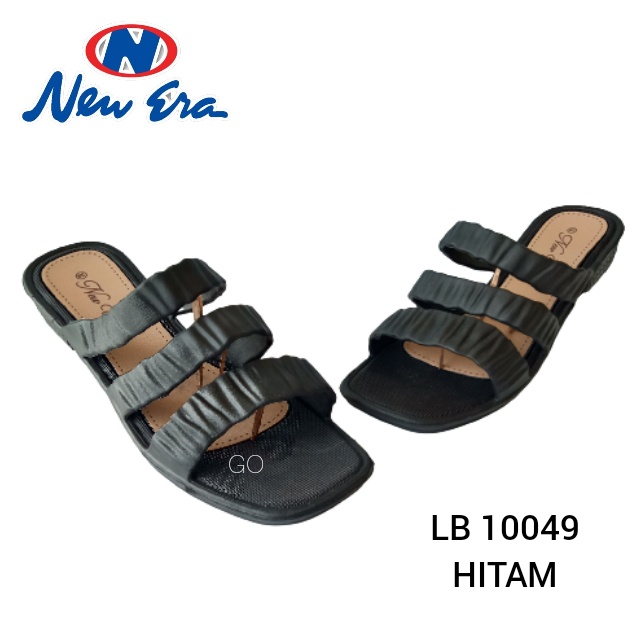 gos NEW ERA LB 10049 Sandal Wanita Kerut Ban 3 Sandal Slop Wanita Karet Sandal Wanita Casual Best Seller