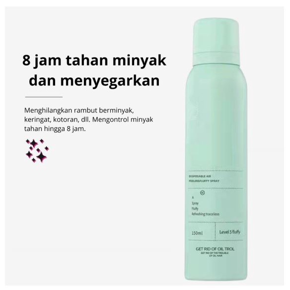 Dry Shampoo Spray Rambut Dry shampo rambut kering hair spray fluffy hair Mengembangkan Rambut Lepek