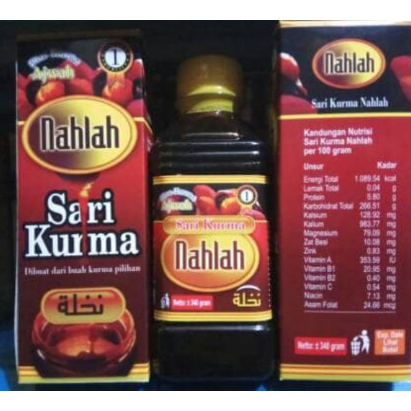 

Sari Kurma Nahlah plus kurma ajwa ajwah