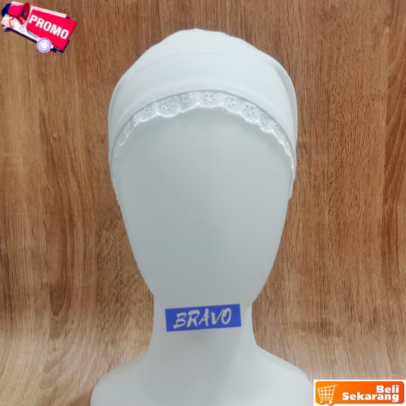 Ciput Putih Ciput Dalaman Kerudung Hijab Ciput Renda Bahan Katun Perlengkapan Haji dan Umroh