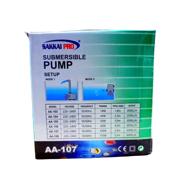 Pompa kolam air mancur SAKKAI PRO AA 107 Submersible pump