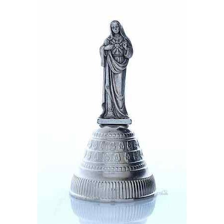 Hiasan Meja Bunda Maria Lonceng Metal Italy