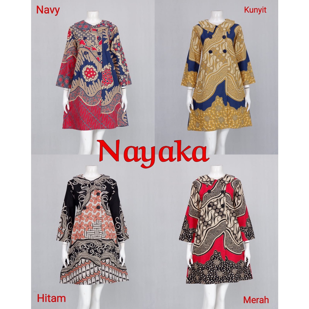 Tunik nayaka new motif batik solo tunik wanita dress batik