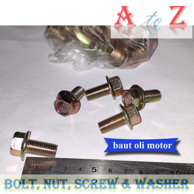 Baut oli motor suzuki/tap oli bawah motor suzuki/baut pembuangan oli bawah motor Suzuki