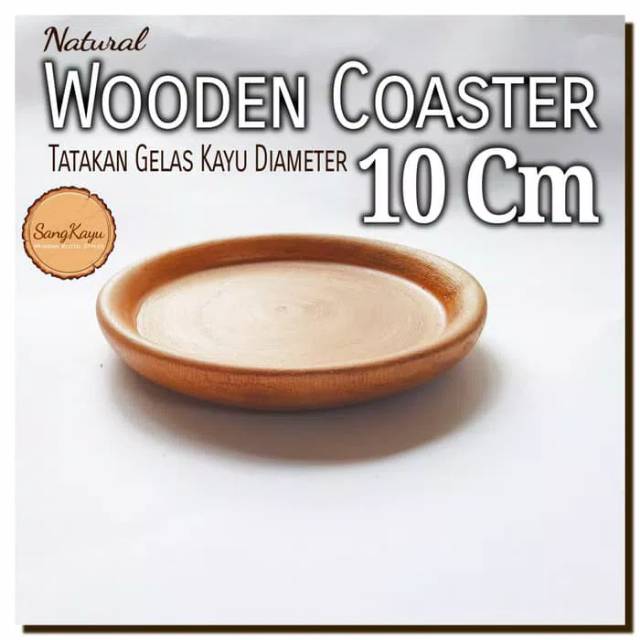 Wooden Coasters 10 Cm Tatakan kayu Tatakan gelas kopi Tatakan cangkir