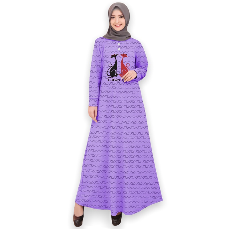 Baju Tidur Daster Panjang Wanita Busui Kancing Baju Terusan Long Dress Muslimah Lilipop