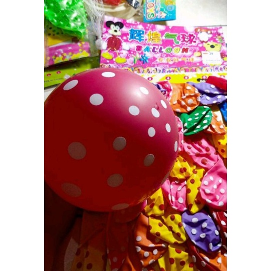 Balon Polkadot(12 inchi) isi 40 pcs grosir