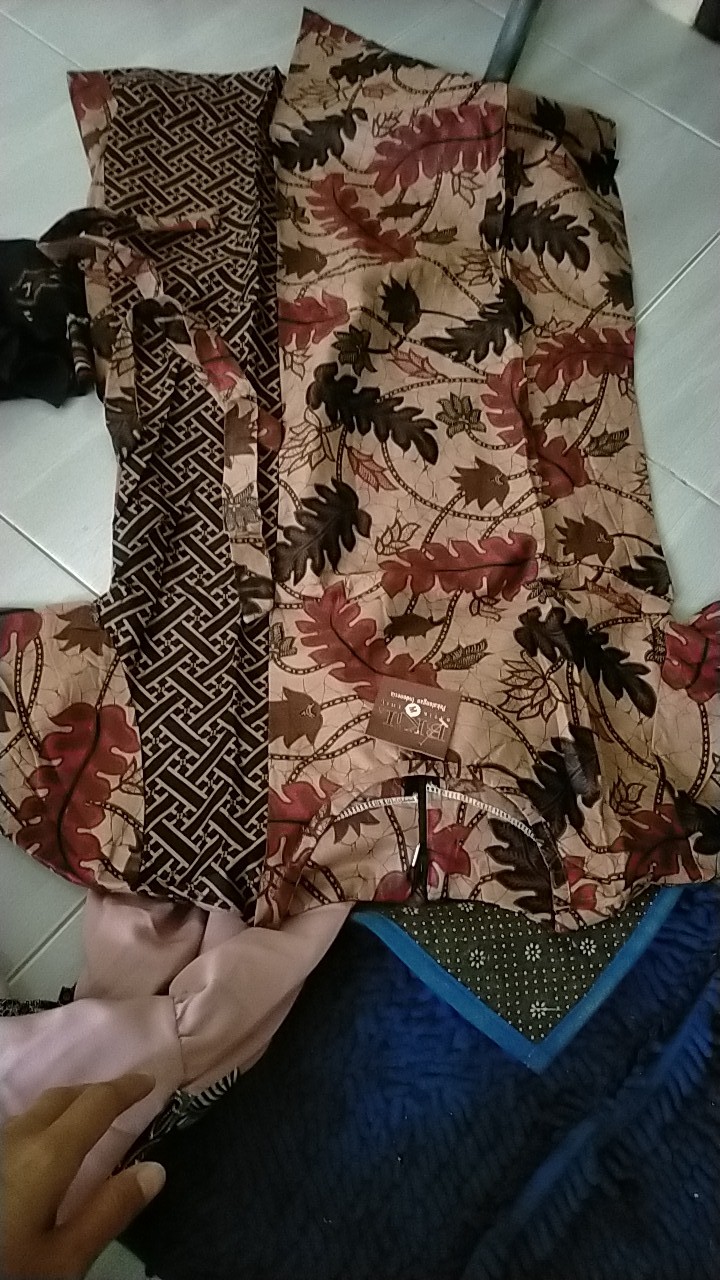 Batik Tunik Wanita Asj Sa Hrb026 Kenongo Pekalongan Sogan Tulis