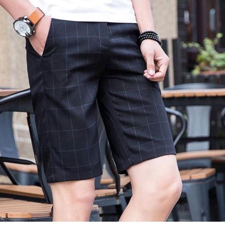 Banyak Dipakai.. Celana Pendek Tartan Motif Kotak Short Pant Pria Premium Bahan Tebal Adem Santai Di