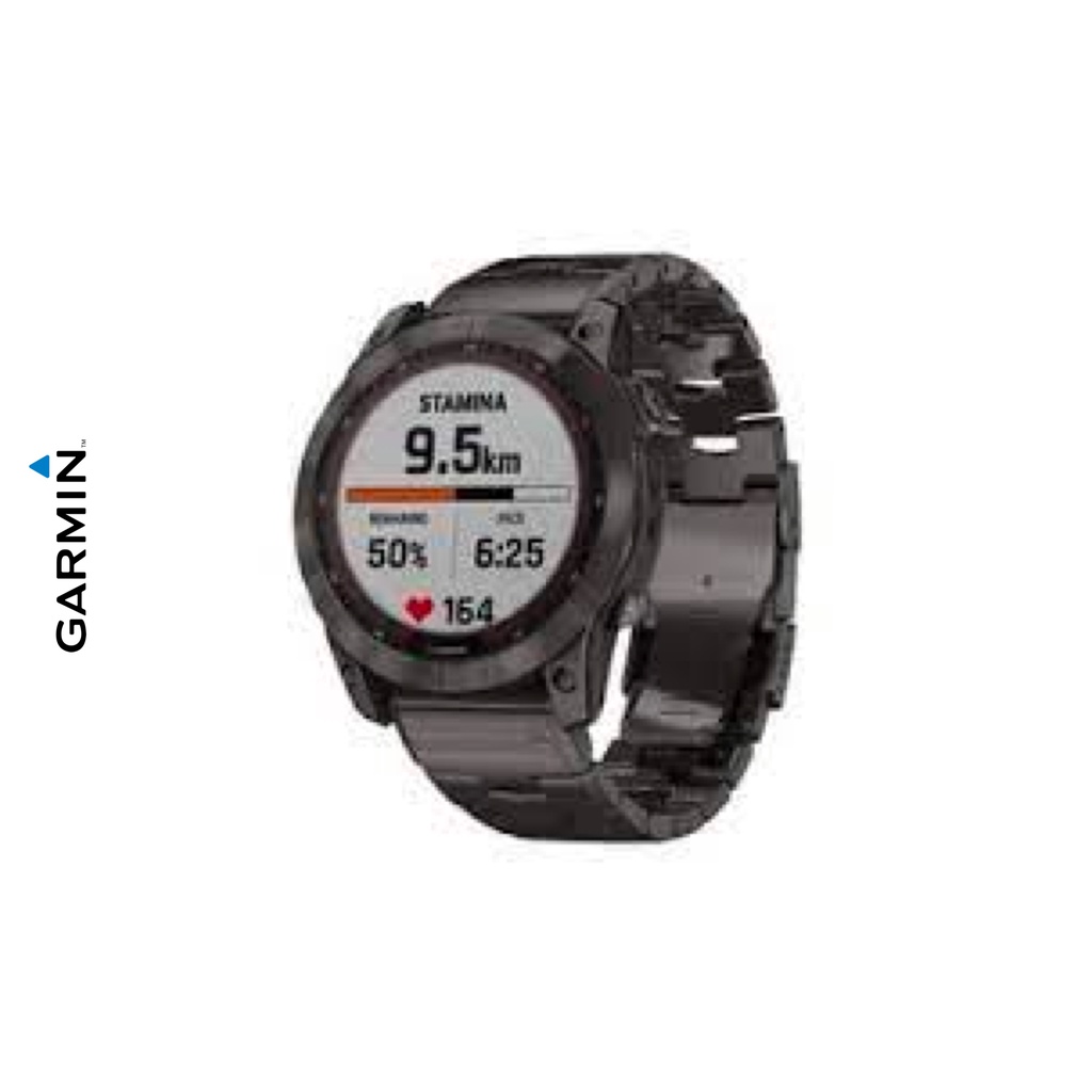 Garmin Fenix 7X Solar Sapphire Carbon Gray Titanium Metal Band