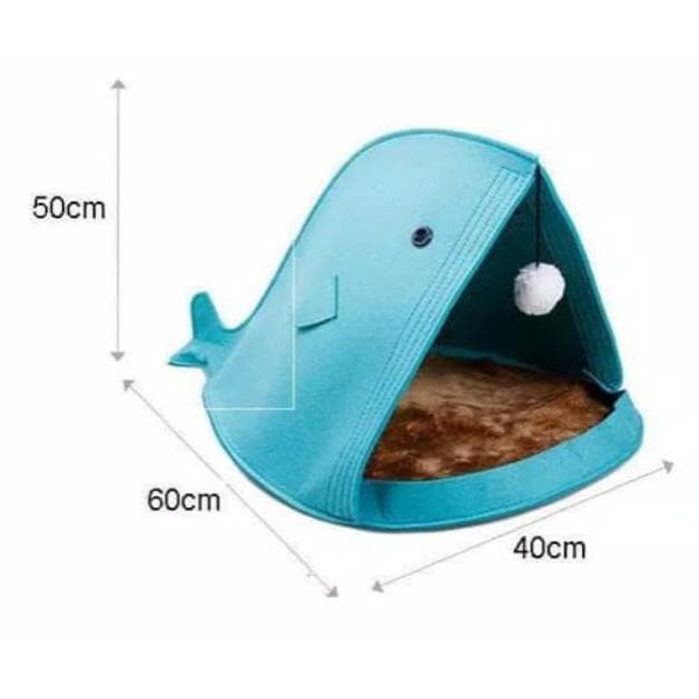 Tempat Tidur Kucing atau Anjing Model Ikan Pet Bed Cat Dog Bed Pouch Fish Lucu