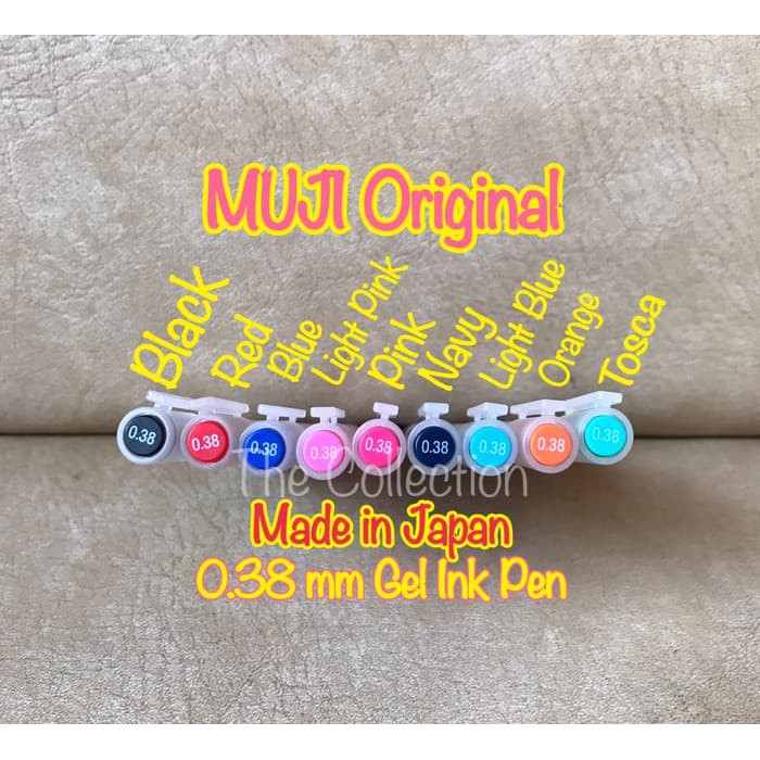 

ATK0530MJ JAPAN satuan 0.38 Gel Ink Pen Pulpen MUJI Original Pena jel