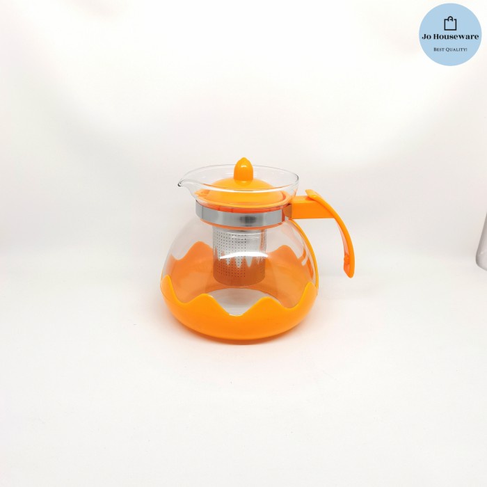 Teapot 1500 ml teko kaca dengan saringan stainless model uniq 303 B