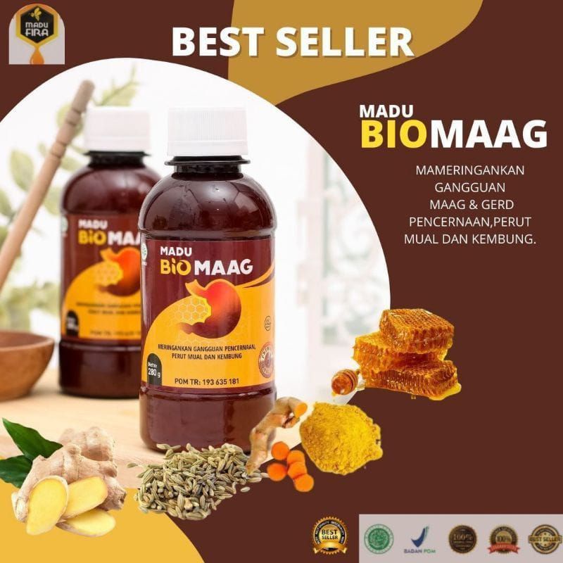 

MADU BIOMAAG 280 gram asli original madu untuk maag maagh pencernaan biomag