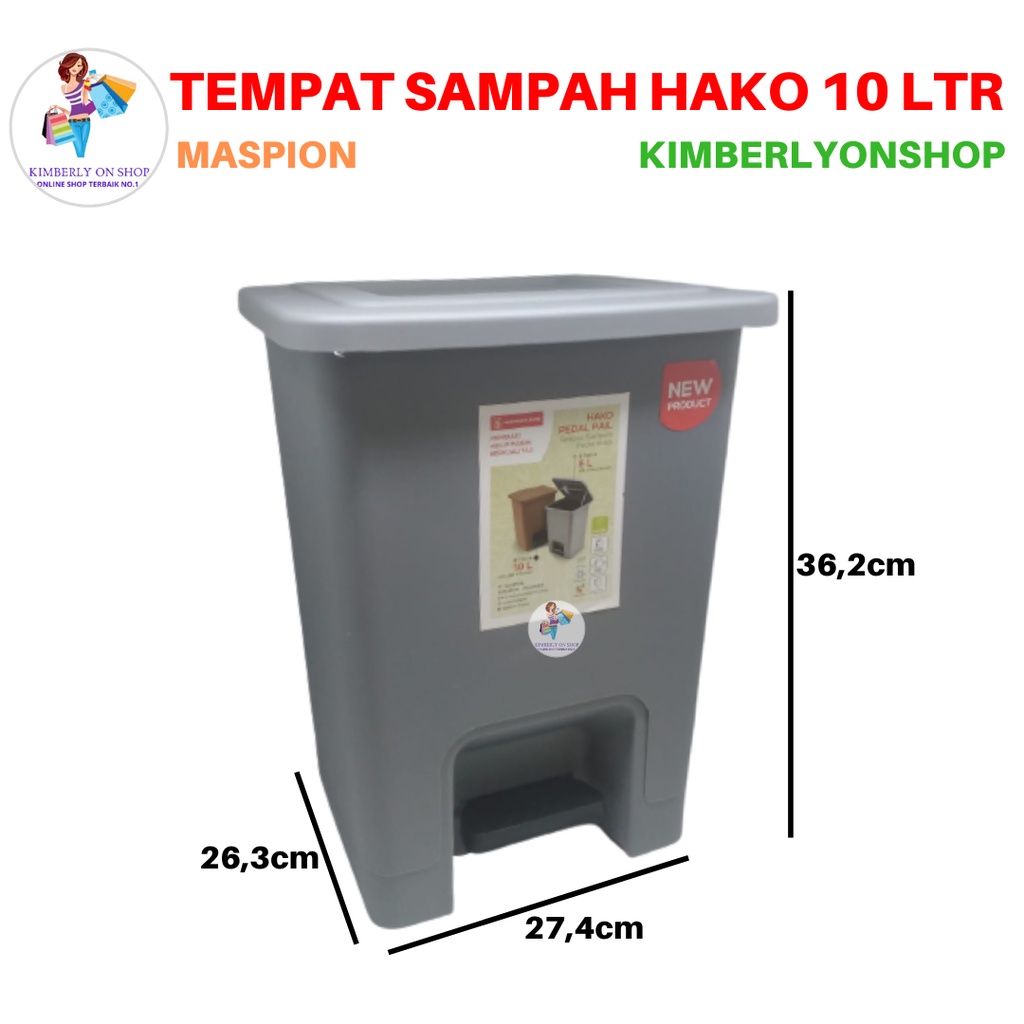 Tempat sampah Injak Hako pedal Pail 10 Liter Maspion