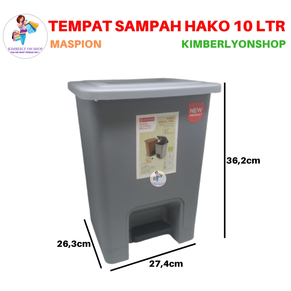 Tempat sampah Injak Hako pedal Pail 10 Liter Maspion