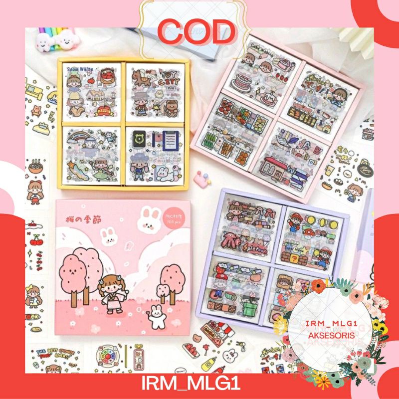 Sticker Aesthetic Stiker Buku Diary Tumbr Botol Lucu