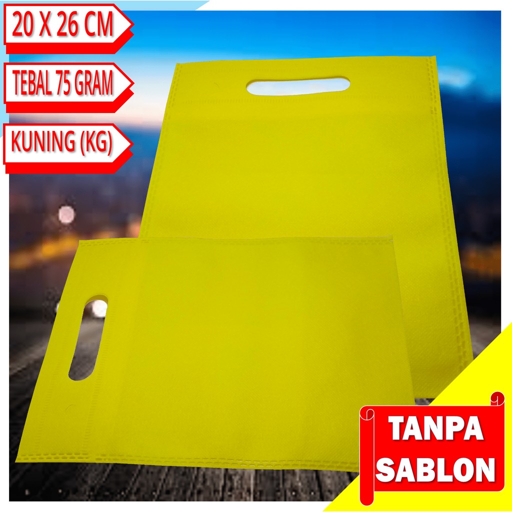 

Tas Spunbond Ukuran 20 x 26 cm Warna Kuning (KG)