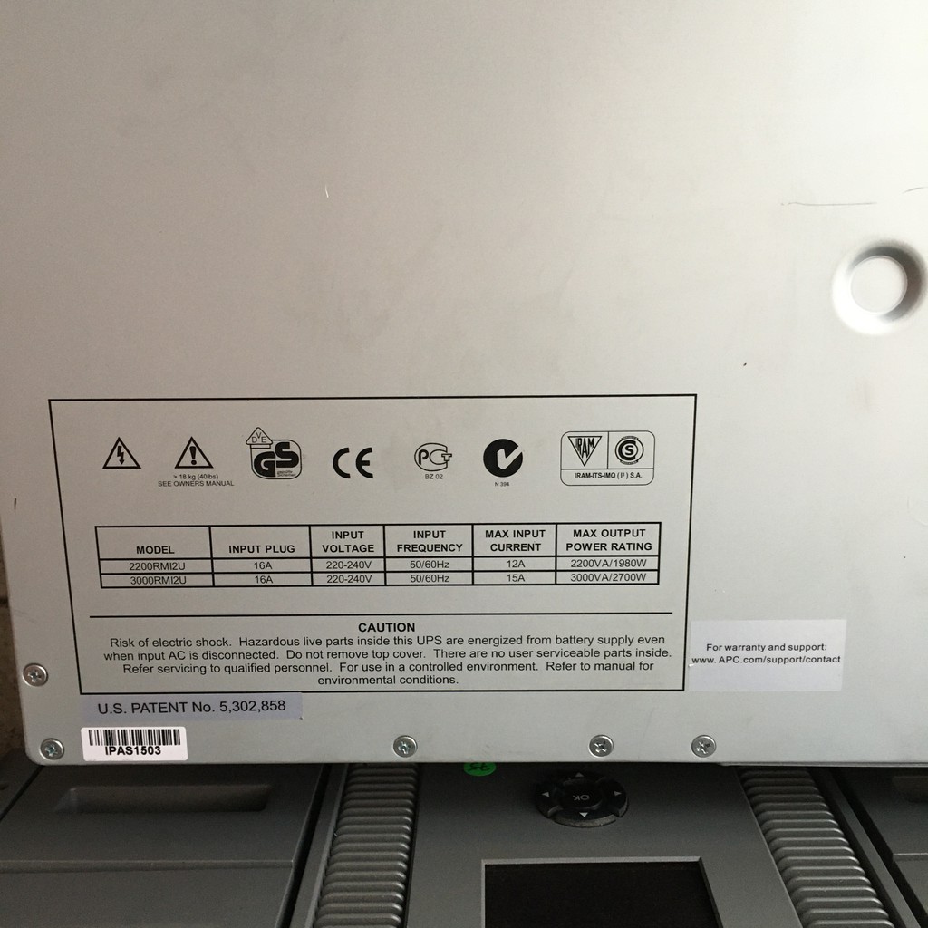 UPS Dell Smart UPS 3000VA DLT3000RMI2U