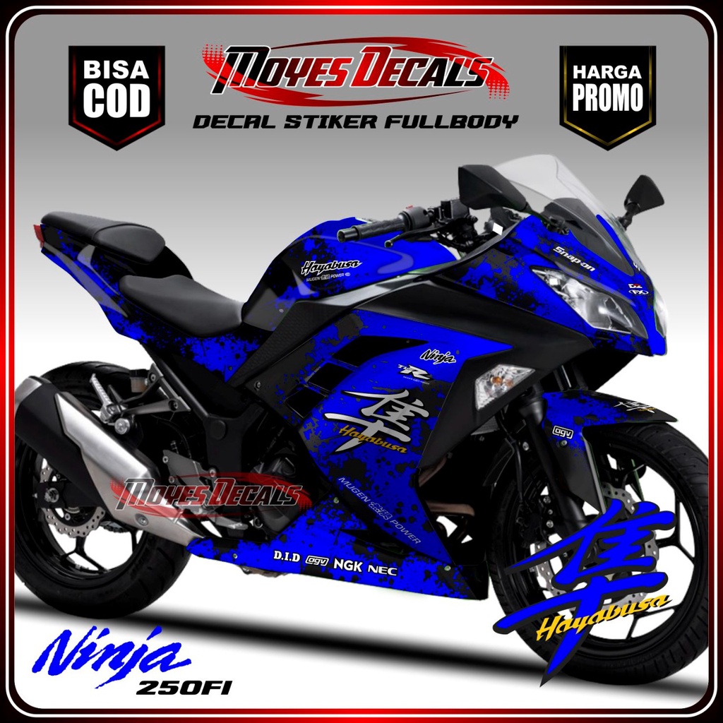 Stiker Decal Ninja 250 fi Decal Stiker Motor Ninja 250 Fi Stiker Strifing Variasi Hayabusa Hijau