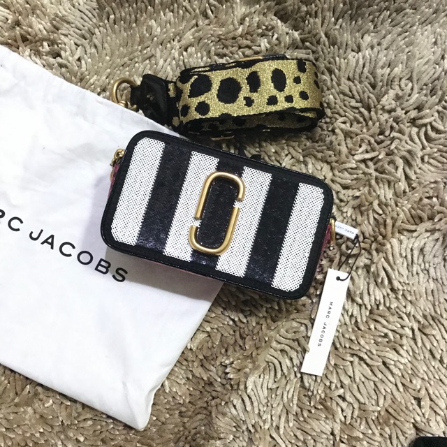 JUAL RUGI Marc Jacobs Snapshot Sequin Phyton Pink Skin Limited Edition Original