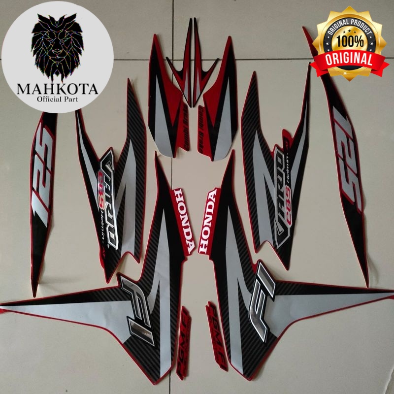 Original Asli Striping Stiker Polet list motor honda vario 125 cbs old 2012 merah list body standar 