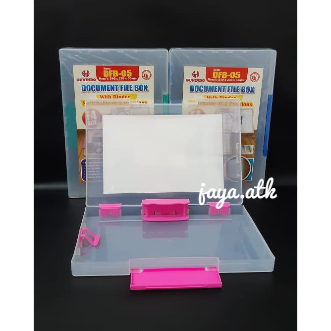 MAP PLASTIK DOKUMEN TENTENG FOLIO F4 FILE CASE DOCUMENT FILE BOX DFB-005 HARD CASE PLASTIK TEBAL