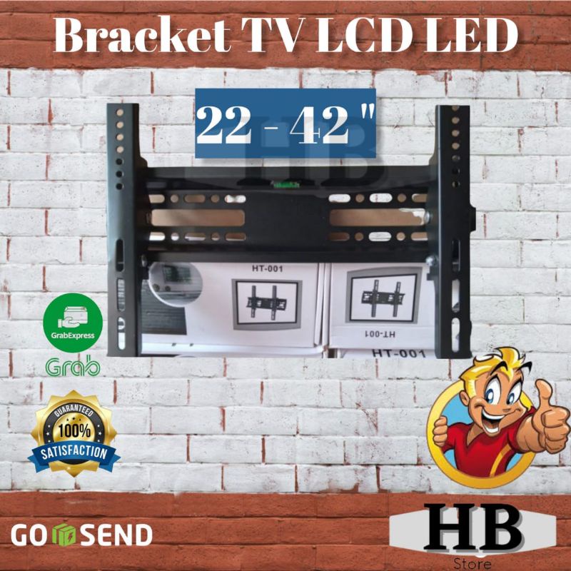 Bracket Tv LCD LED Monitor 24 32 40 42 43 inch plus waterpas