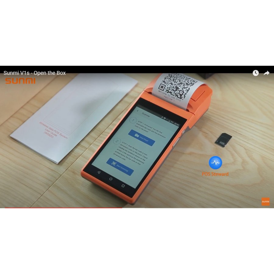 Sunmi V1S Non NFC Mesin Kasir Portable POS Android