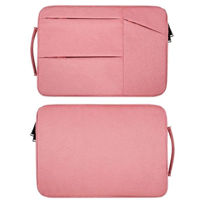 Tas Laptop Jinjing Pocket Nylon Waterproof 14 inch - Pink