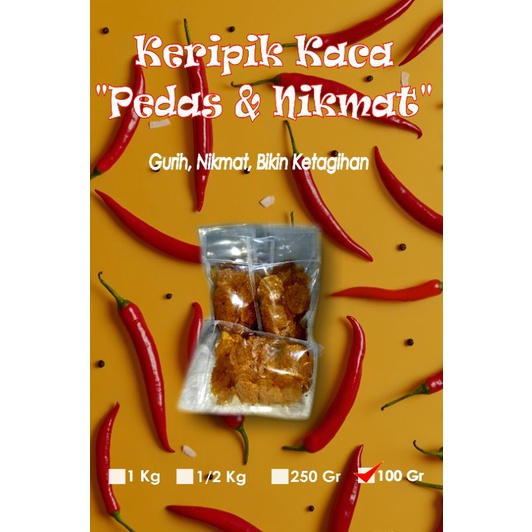 

Keripik Kaca 100Gr/Kripik Kaca/Pikca/Kripik Beledag/Kripik kaca pedas daun jeruk