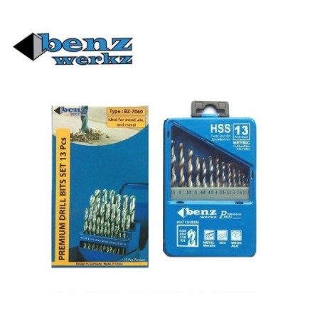 Benz Mata Bor Besi Set 13 Pc / Mata Bo Set HSS 13 Pc 1,5 - 6,5 mm