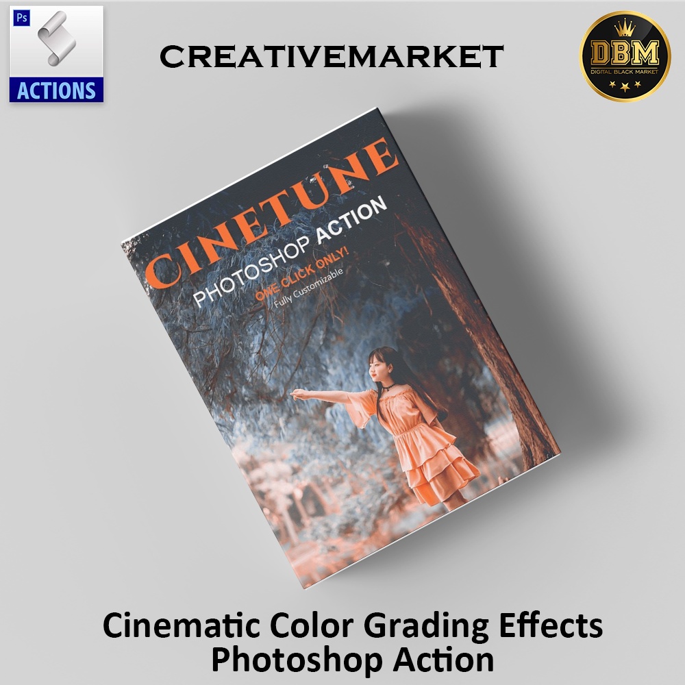 Cinematic color grading Effects Photoshop Action