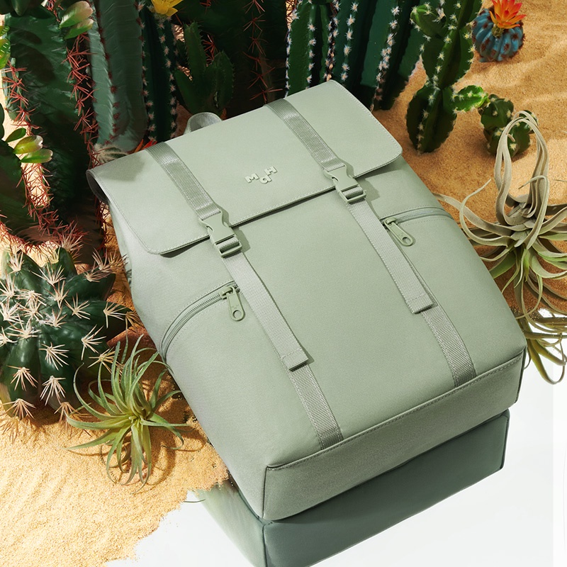 MAH SIRO Cactus Green Seri Laptop Backpack Tas Ransel Wanita-Standard