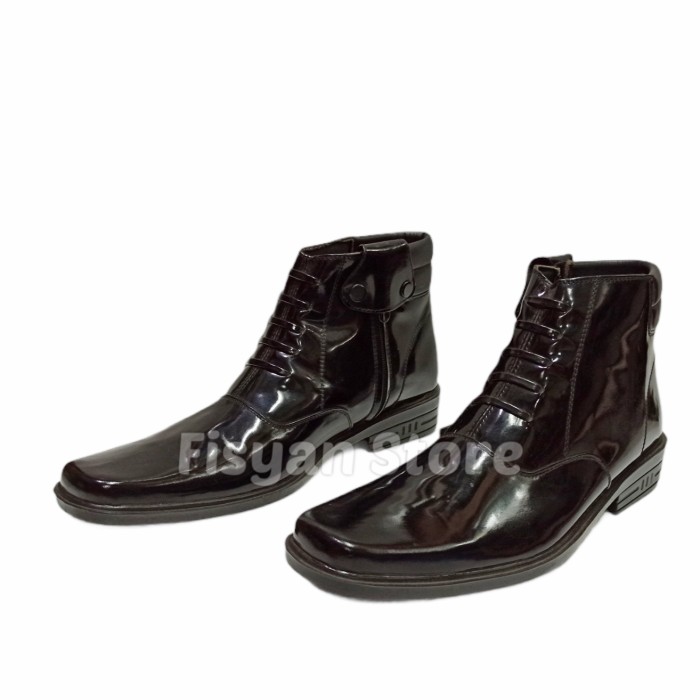 Sepatu PDH Exlusive Sleting Hitam Mengkilap AR 1209
