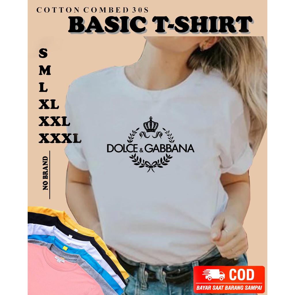 Baju Dolce & Gabbana Premium - Kaos branded Pakaian Atasan Pria Wanita Oversize