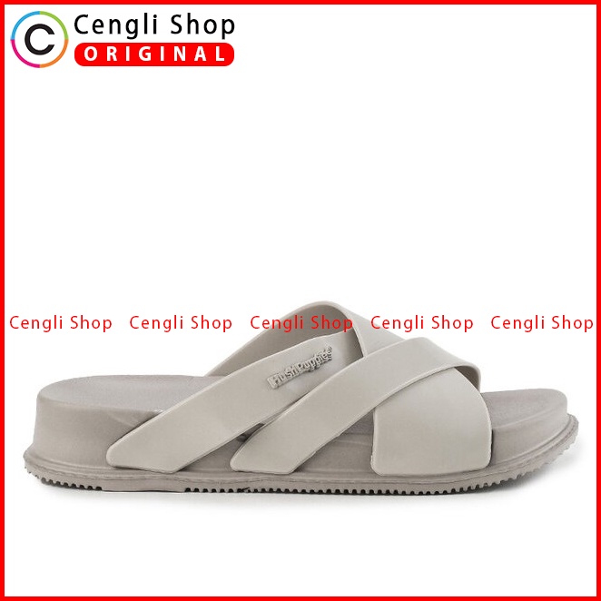 SANDAL SLIDE WANITA HUSH PUPPIES ORIGINAL CASUAL BRANDED GREY HW30