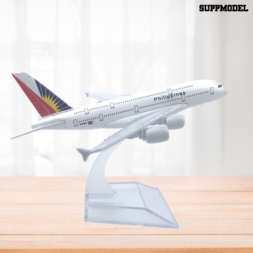 Mainan Model Pesawat Terbang Philippine Airlines 380 Ukuran 16cm Untuk Dekorasi Mobil