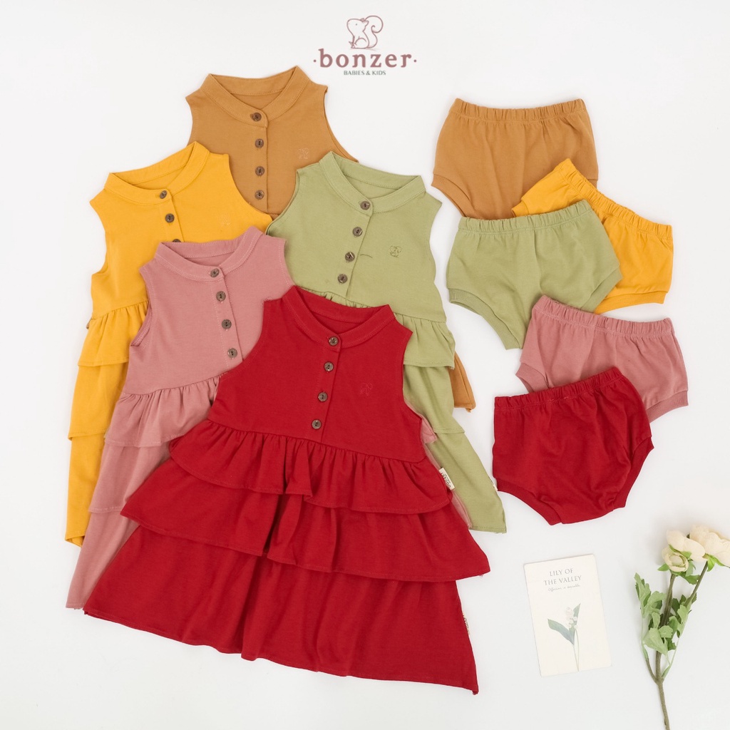 PROMO 7.7 PROMO BAJU LEBARAN MURAH BONZER BABY GRACE DRESS SET DRES PENDEK SETELAN DRES ANAK PEREMPUAN FASHION ANAK 6 BULAN - 24 BULAN