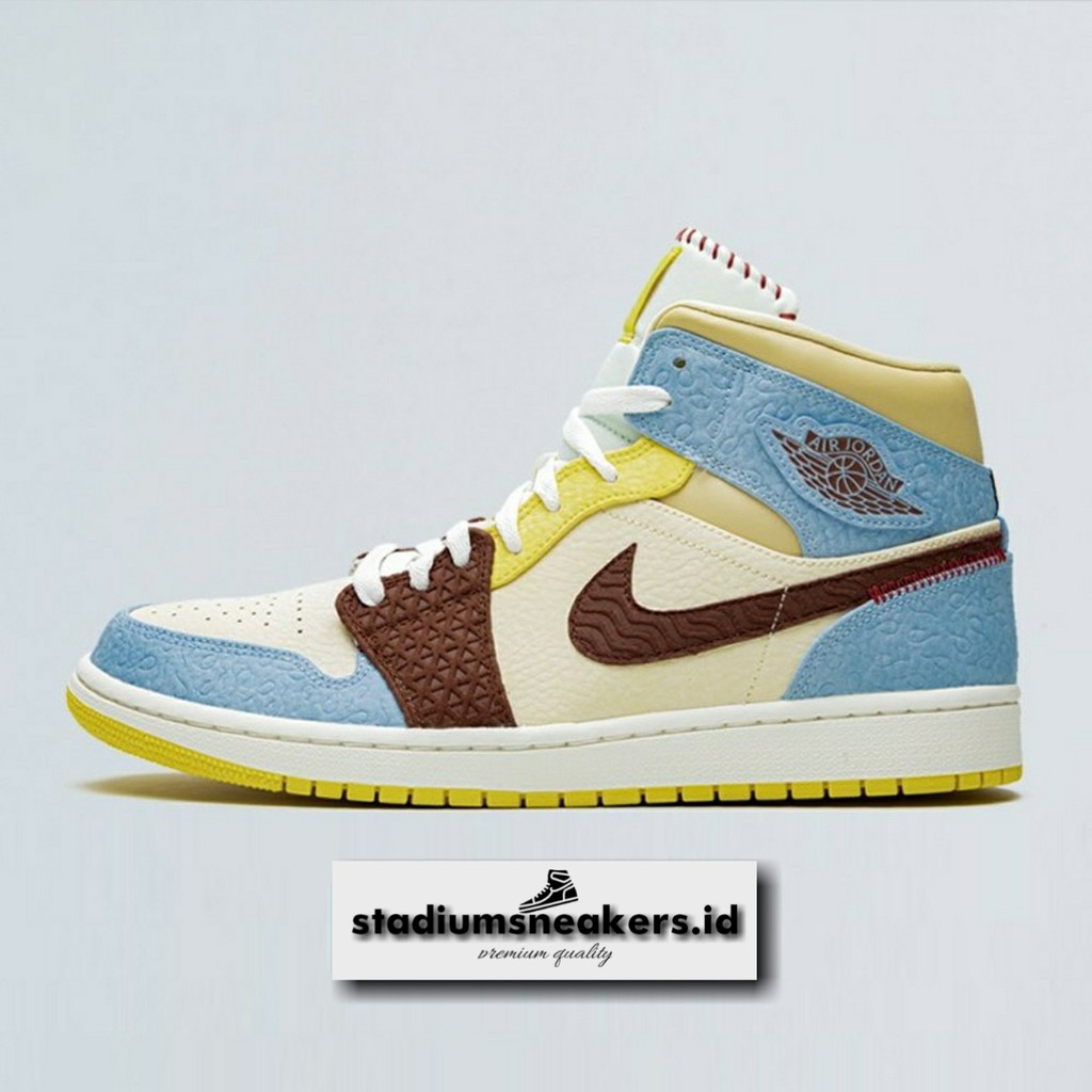 NIKE AIR JORDAN 1 MID SE FEARLESS MAISON CHATEAU ROUGE PREMIUM