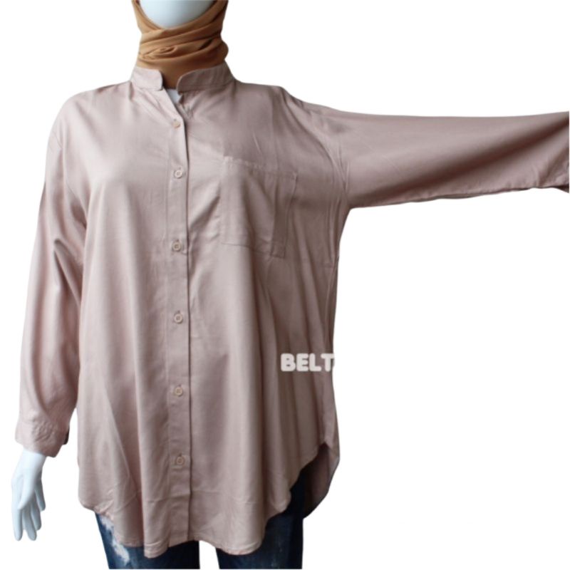 Kemeja Wanita Oversize Rayon Twill Tebal Premium Jumbo - DESYA TOP