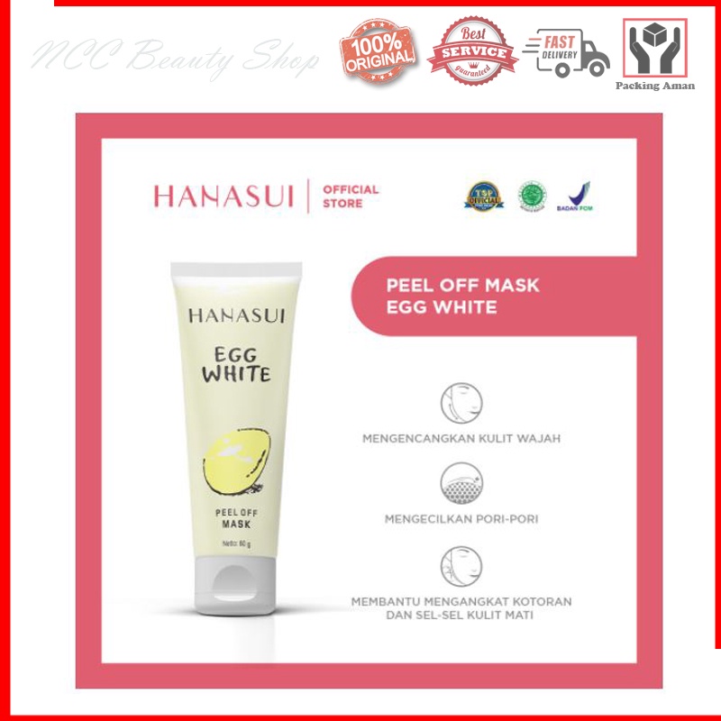 * NCC * Hanasui Egg White Masker Peel Off Mask - Netto 80 Gram