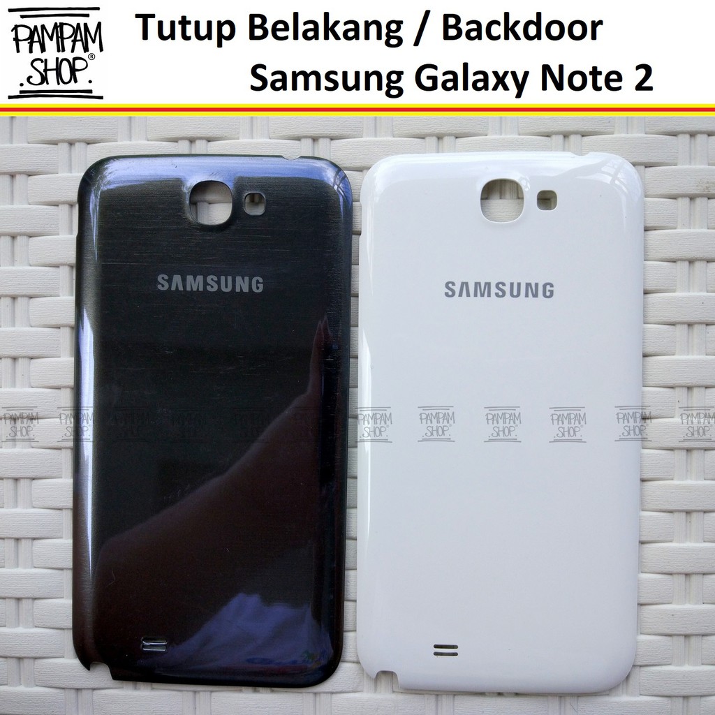 Tutup Belakang Baterai Casing Backdoor Back Door Cover Samsung Galaxy Note 2 N7100 Original OEM