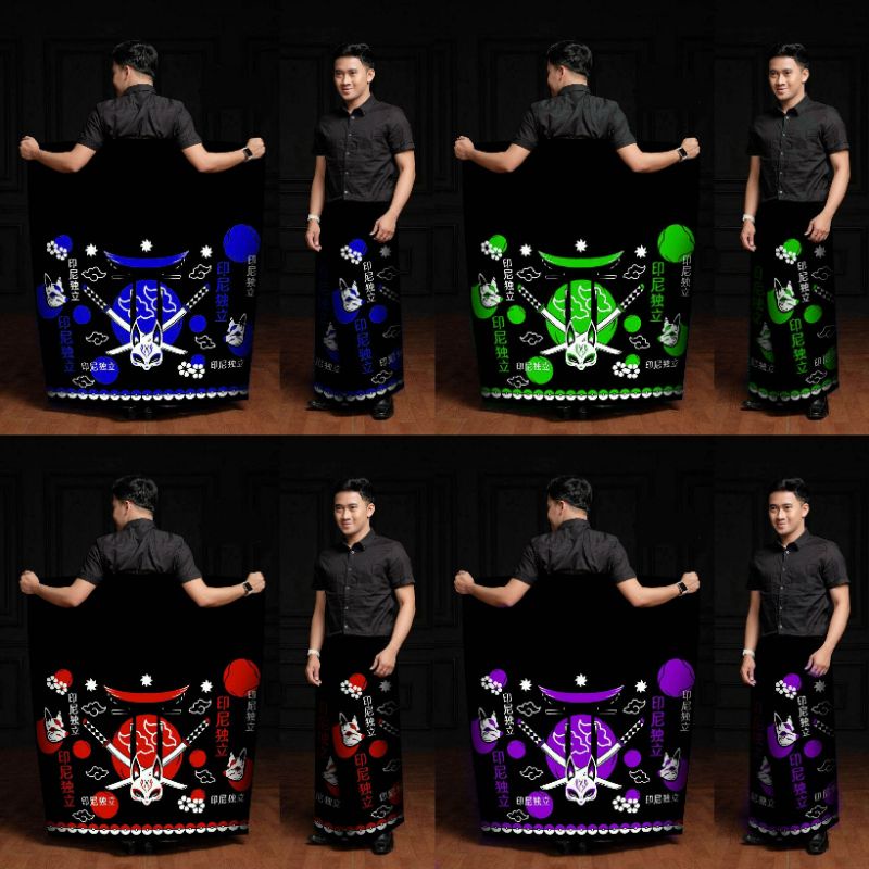 Sarung Batik Motif Cat Akatsuki Sakura Japanese | Sarung Gus Azmi | Sarung Milenial anak muda