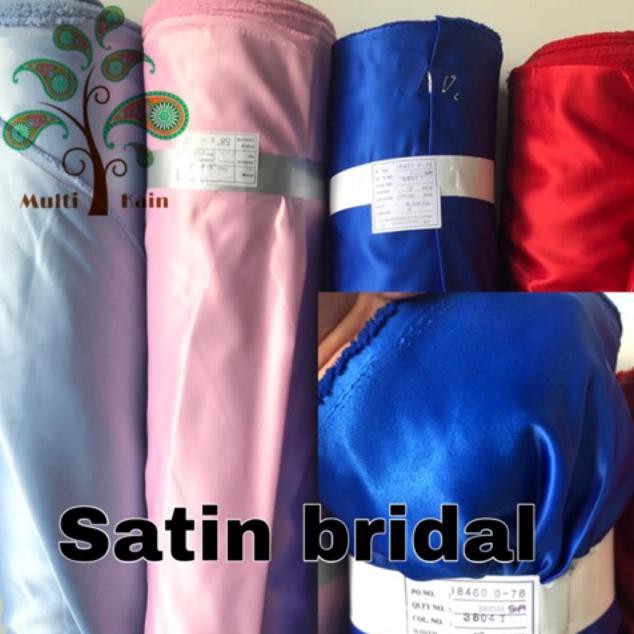 Kain Bahan Kain Satin Saten Pengantin Bridal Meteran / Grosir Premium Quality